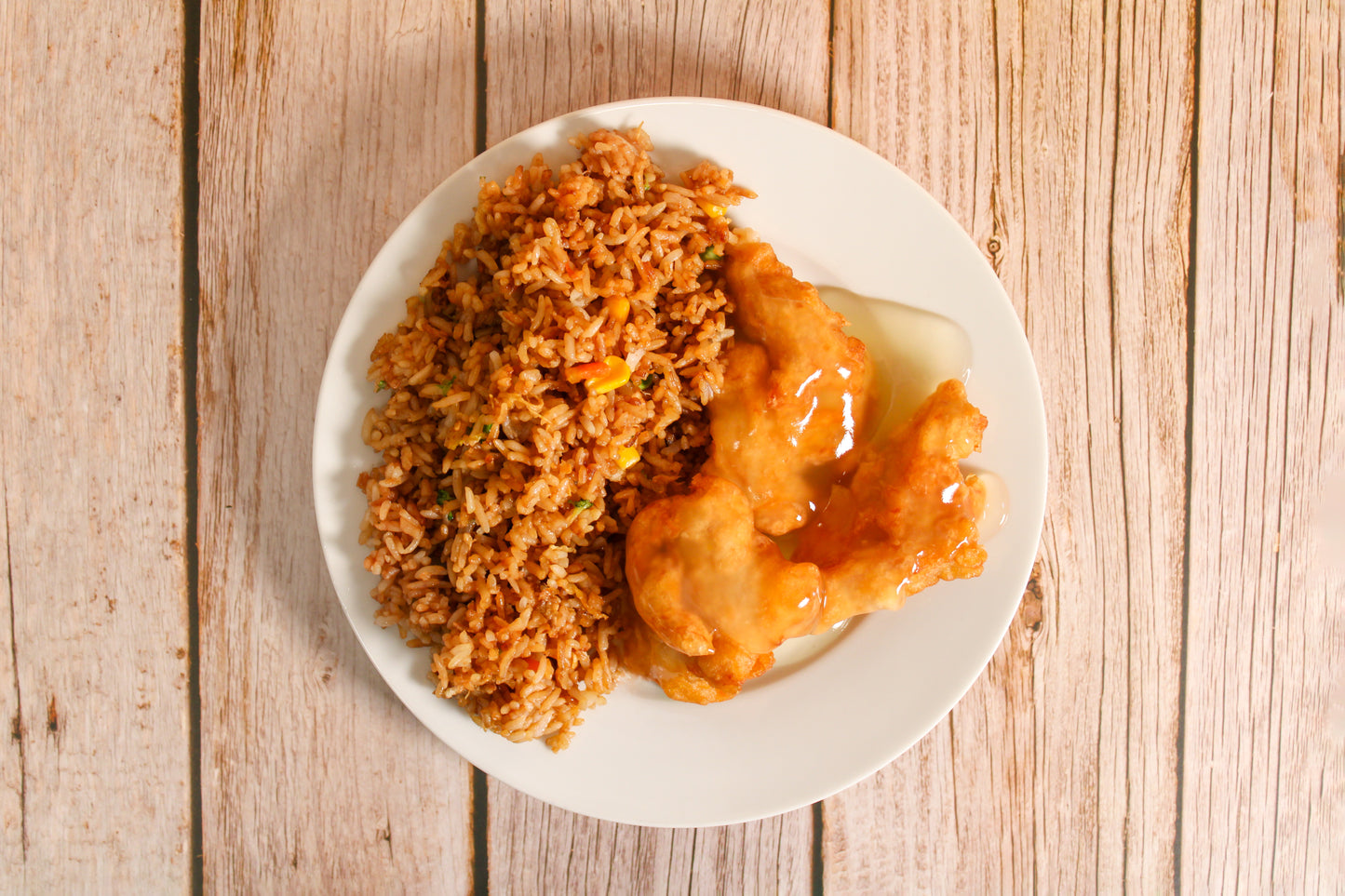 Lemon Chicken with Vegetable Fried Rice